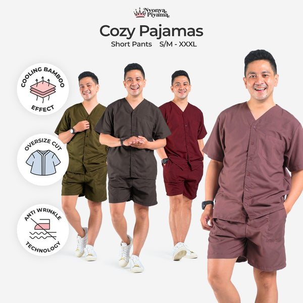 Cozy Series - Piyama Pria Set Celana Pendek