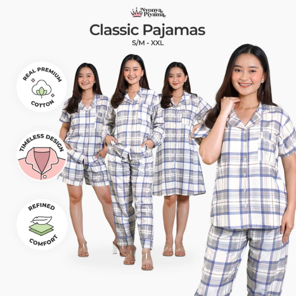 Classic Katun Brooklyn - Piyama Set