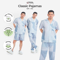 Classic Katun Kane - Piyama Pria Set