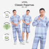 Classic Katun Sion Blue - Piyama Pria Set