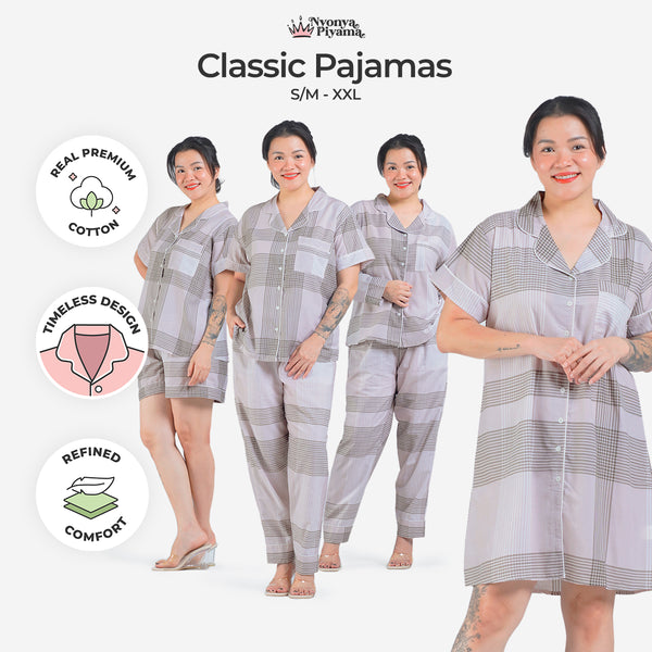 Classic Katun Sion Choco - Piyama Set