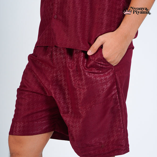 Nebula Series Pajamas Poly Bamboo Pria Set Celana Pendek