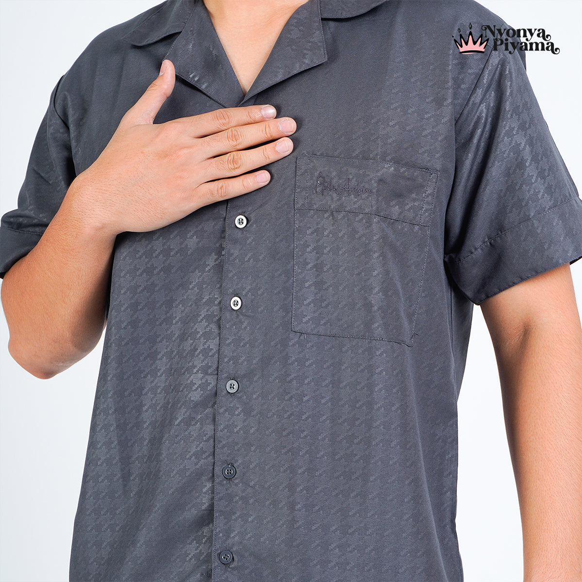 Nebula Series Pajamas Poly Bamboo Pria Set Celana Panjang