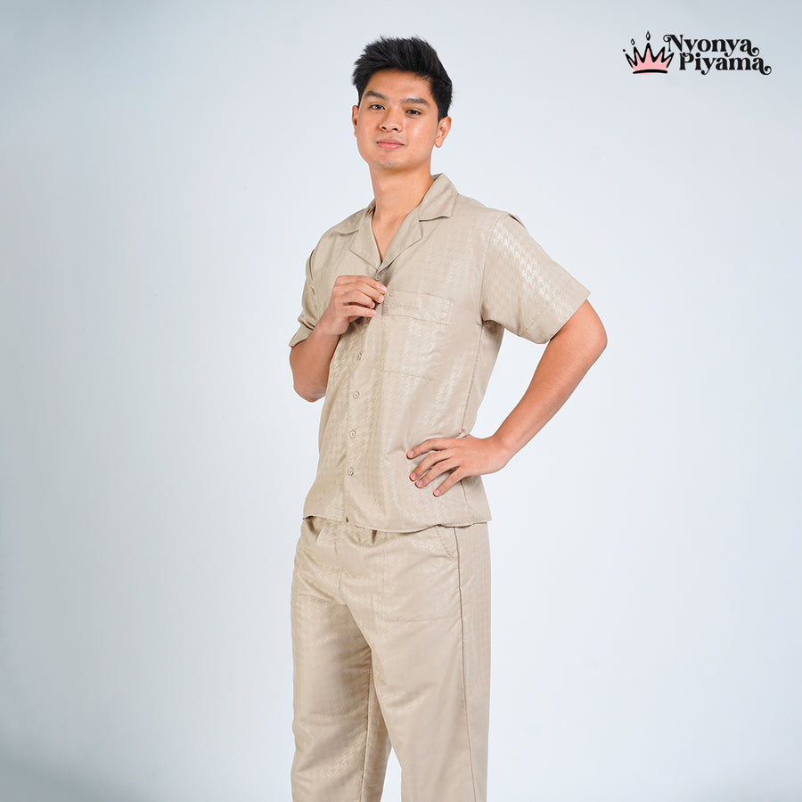 Nebula Series Pajamas Poly Bamboo Pria Set Celana Panjang