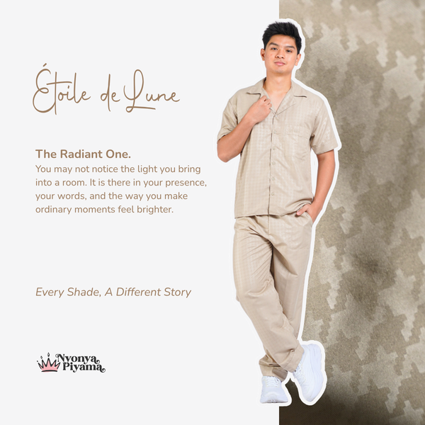 Nebula Series Pajamas Poly Bamboo Pria Set Celana Panjang