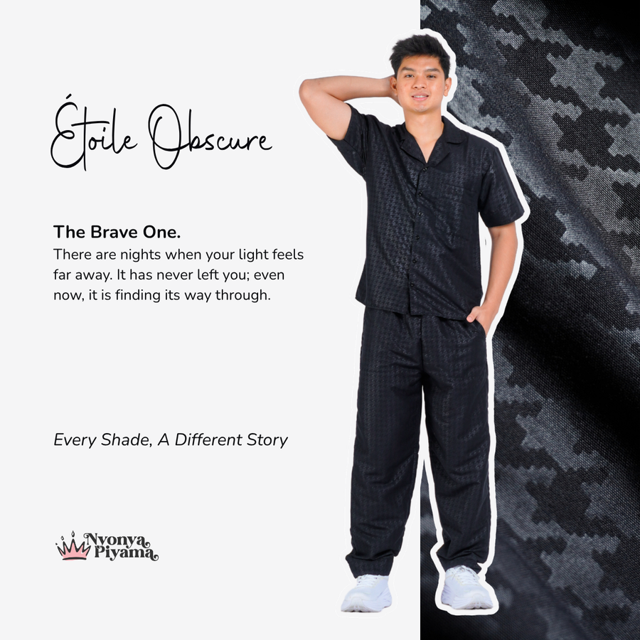 Nebula Series Pajamas Poly Bamboo Pria Set Celana Panjang
