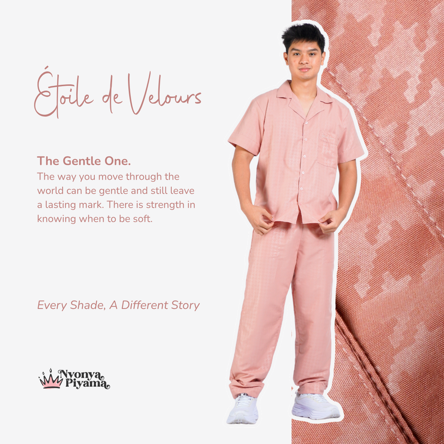 Nebula Series Pajamas Poly Bamboo Pria Set Celana Panjang
