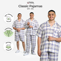 Classic Katun Brooklyn - Piyama Pria Set