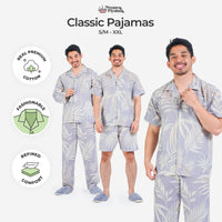 Classic Pajamas Katun Pria Set - Benedict