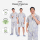 Classic Pajamas Katun Pria Set - Benedict