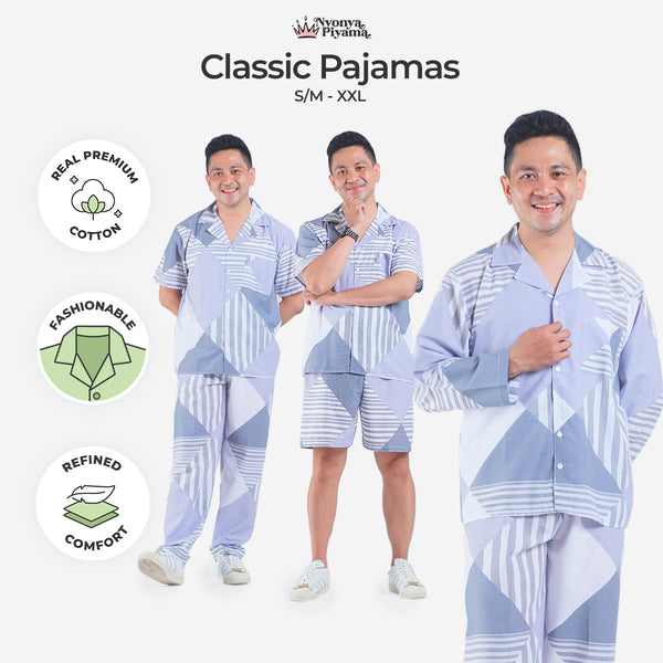 Classic Katun Riley - Piyama Pria Set