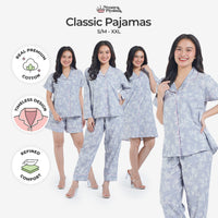 Classic Katun Misha Grey - Piyama Set