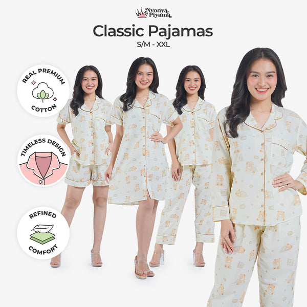 Classic Katun Marsha - Piyama Set