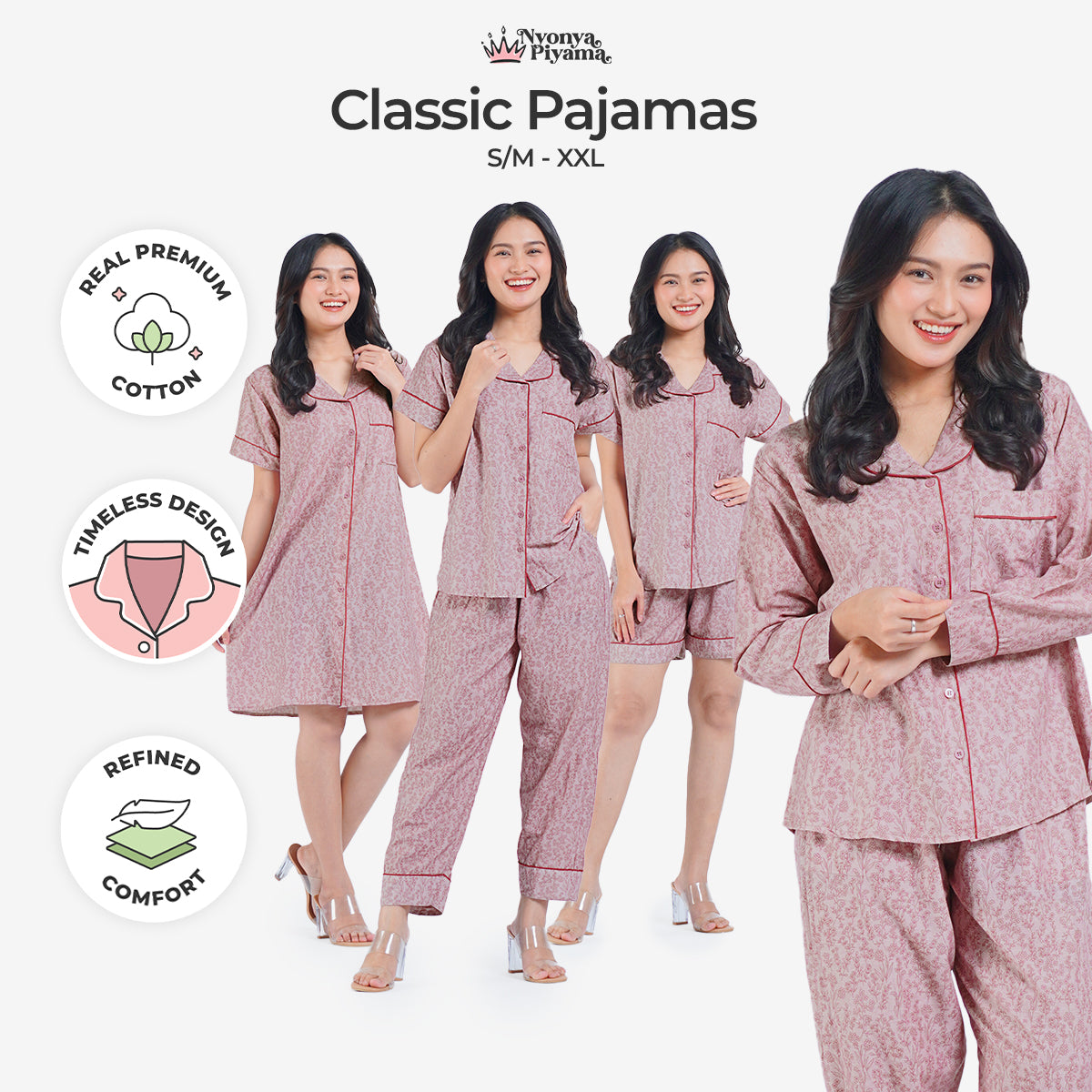 Classic Katun Anne - Piyama Set