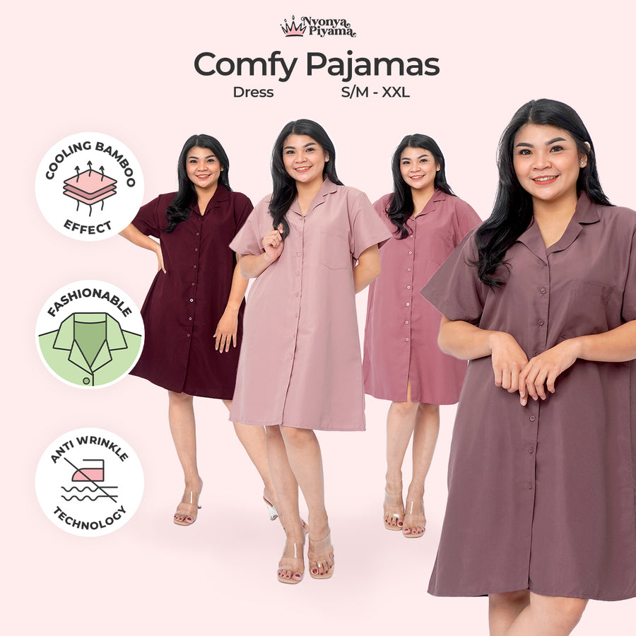 Comfy Series - Piyama Set Dress/Daster