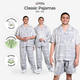 Classic Katun Deventer Grey - Piyama Pria Set