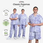 Classic Katun Deventer Blue - Piyama Pria Set