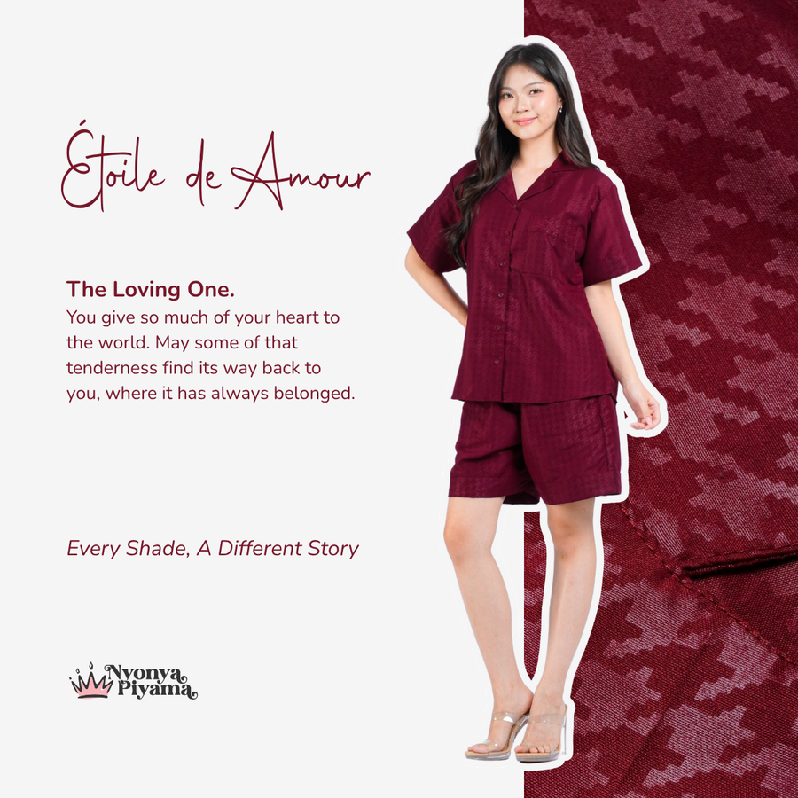 Nebula Series Pajamas Poly Bamboo Set Celana Pendek