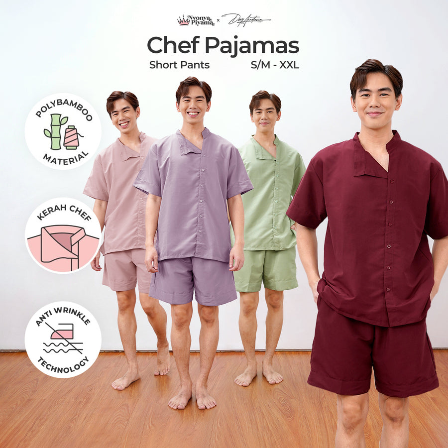 Chef Series Devy Anastasia - Piyama Pria Set Celana Pendek