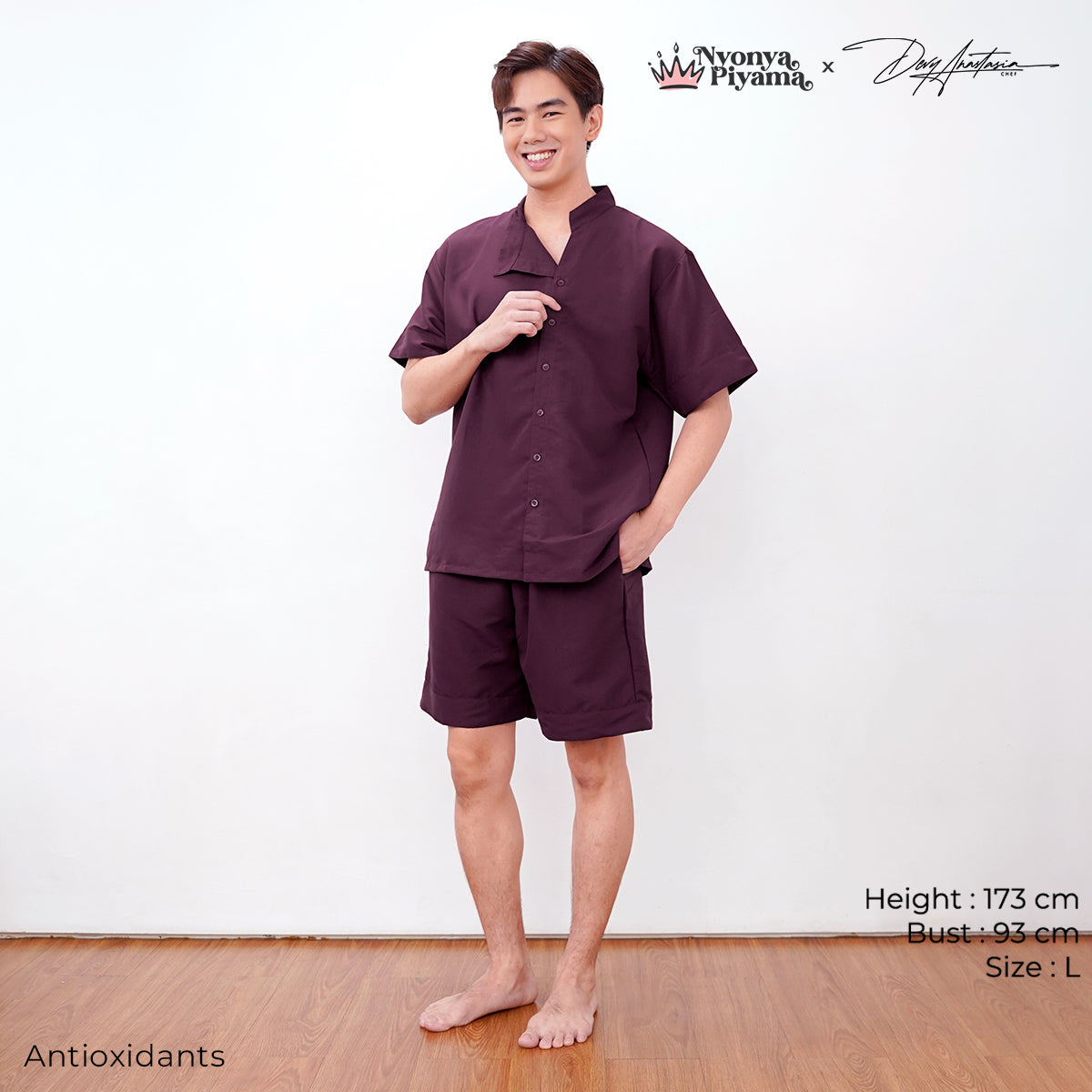 Chef Series Devy Anastasia - Piyama Pria Set Celana Pendek