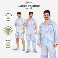 Classic Pajamas Katun Pria Set - Neyra
