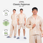 Classic Pajamas Katun Pria Set - Alder Latte