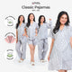Classic Pajamas Katun Set - Alder Grey