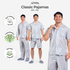 Classic Pajamas Katun Pria Set - Alder Grey