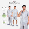 Classic Pajamas Katun Pria Set - Alder Grey