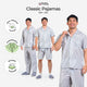 Classic Pajamas Katun Pria Set - Alder Grey