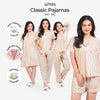 Classic Pajamas Katun Set - Alder Latte