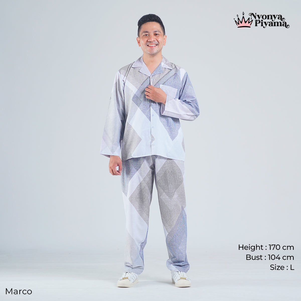 Classic Katun Marco - Piyama Pria Set