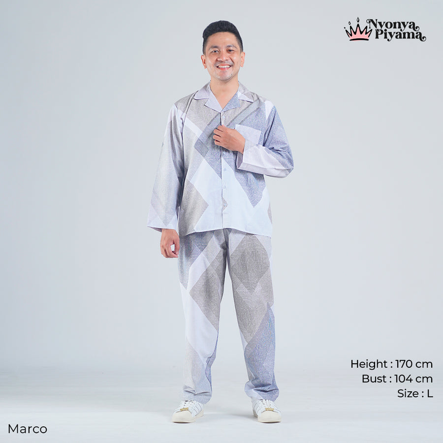 Classic Katun Marco - Piyama Pria Set