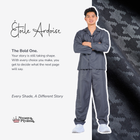 Nebula Series Pajamas Poly Bamboo Pria Set Lengan Panjang