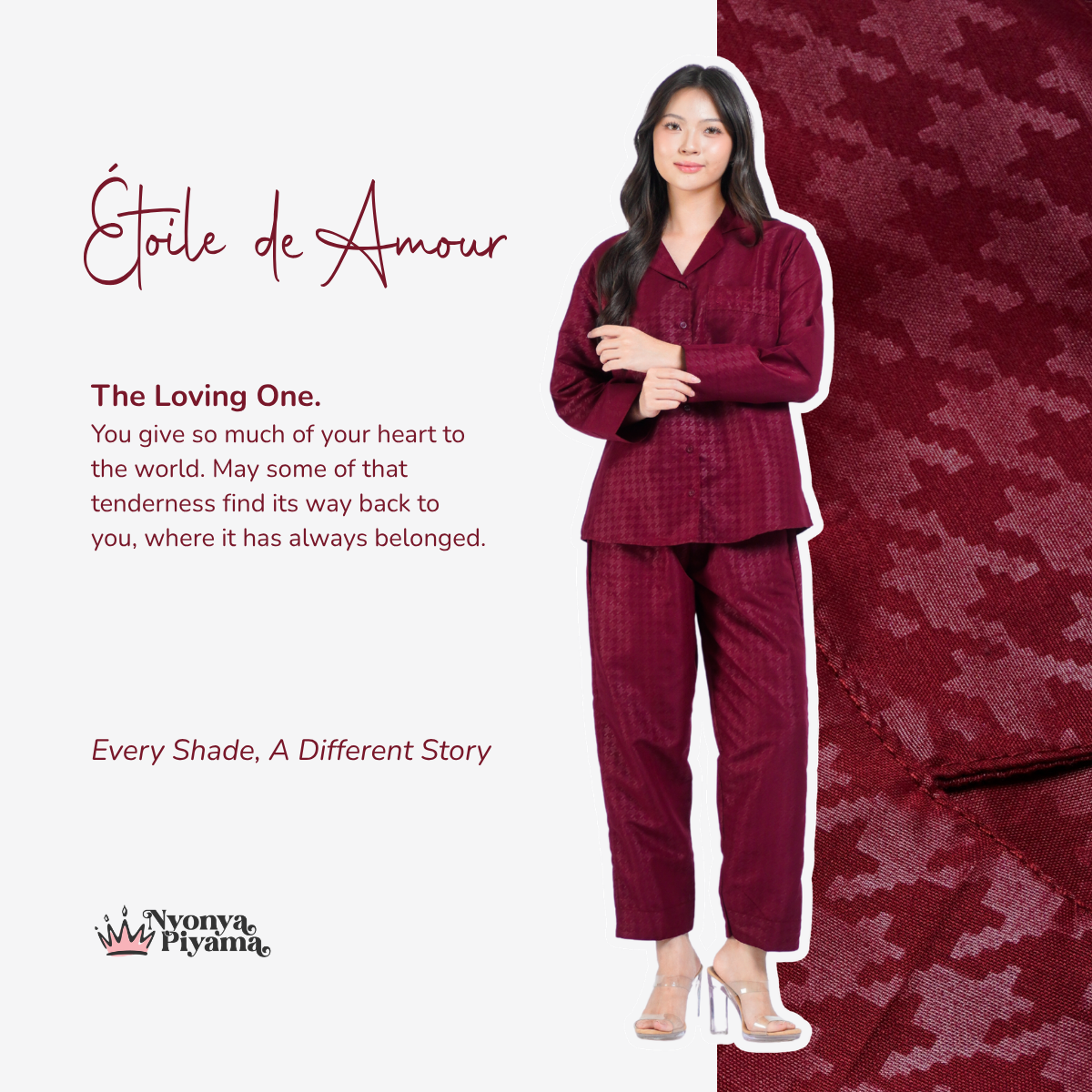 Nebula Series Pajamas Poly Bamboo Set Lengan Panjang