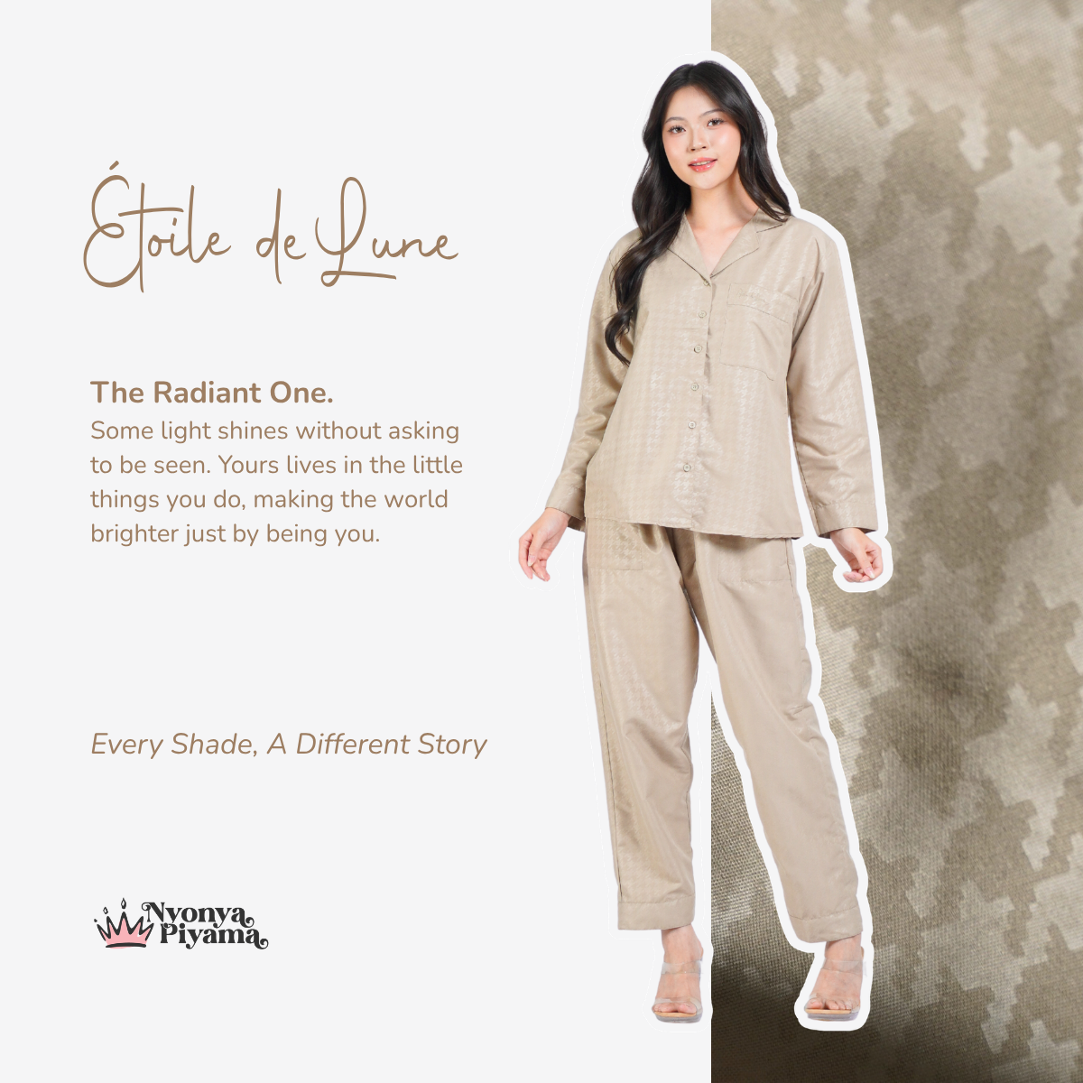Nebula Series Pajamas Poly Bamboo Set Lengan Panjang