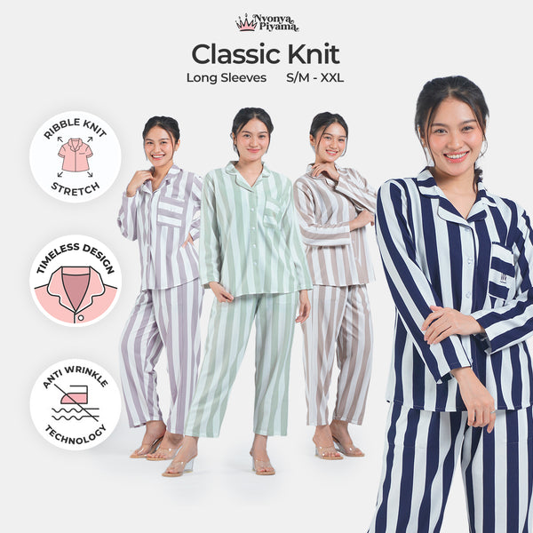 Classic Knit - Piyama Set Lengan Panjang