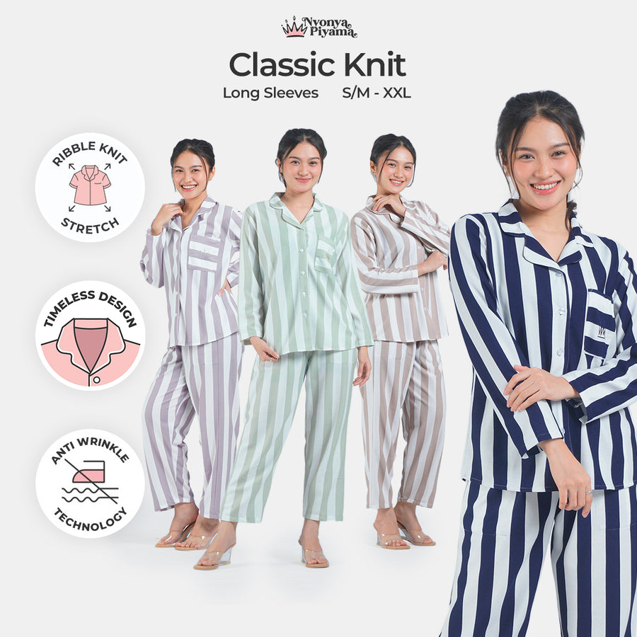 Classic Knit - Piyama Set Lengan Panjang