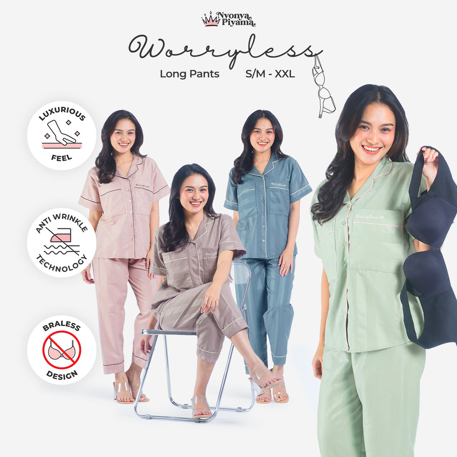 Worryless Series - Braless Piyama Celana Panjang