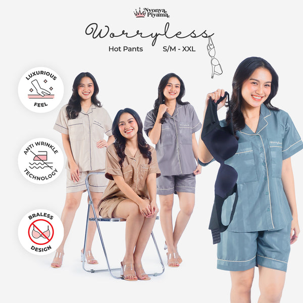 Worryless Series - Braless Piyama Celana Pendek