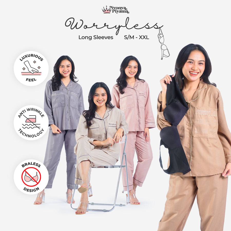 Worryless Series - Braless Piyama Lengan Panjang