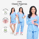 Classic Pajamas Katun Set - Candy Blue