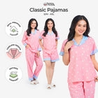 Classic Pajamas Katun Set - Candy Pink