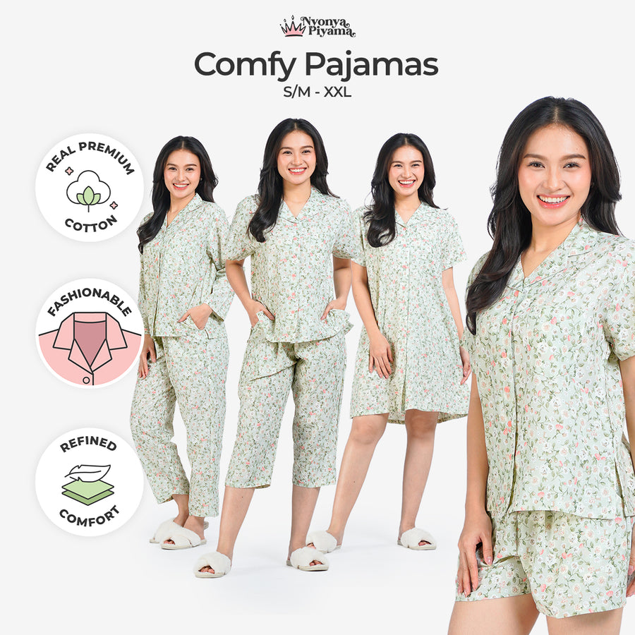 Comfy Pajamas Cotton Set - Fleur