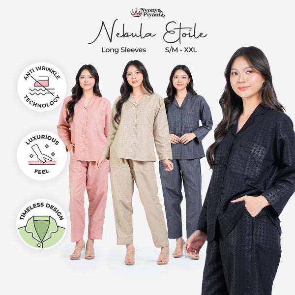 Nebula Series Pajamas Poly Bamboo Set Lengan Panjang
