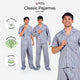 Classic Pajamas Katun Pria Set - Spancer Off Grey