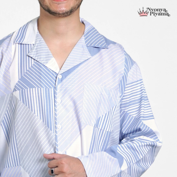 Classic Pajamas Katun Pria Set - Audy