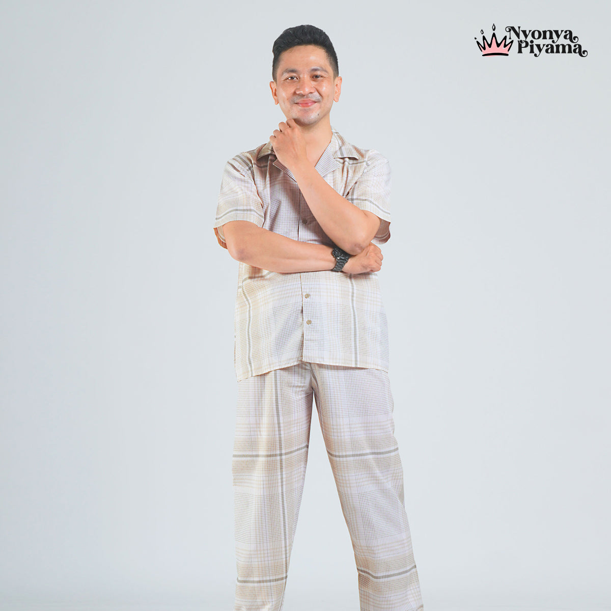 Classic Katun Collins - Piyama Pria Set