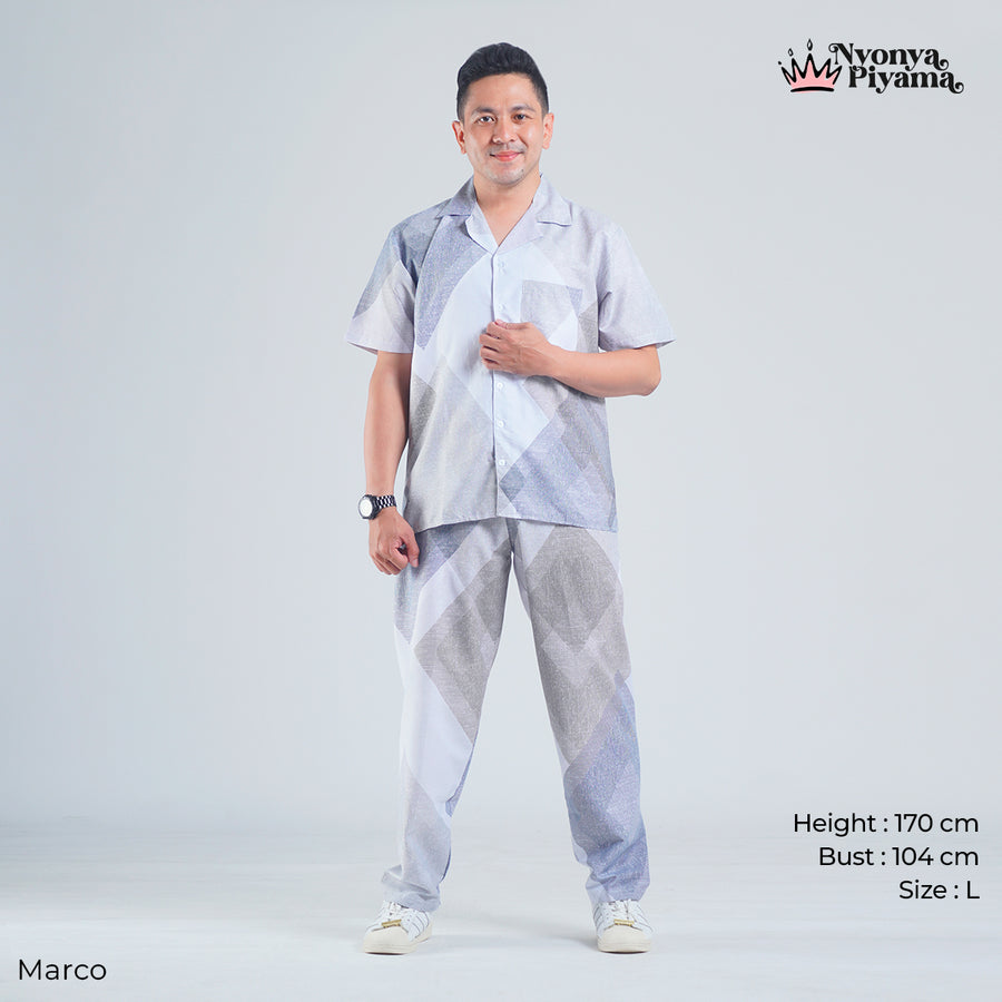 Classic Katun Marco - Piyama Pria Set