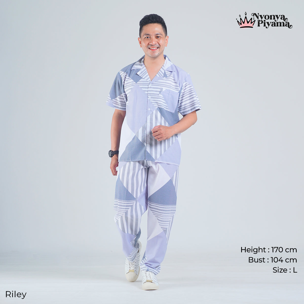 Classic Katun Riley - Piyama Pria Set
